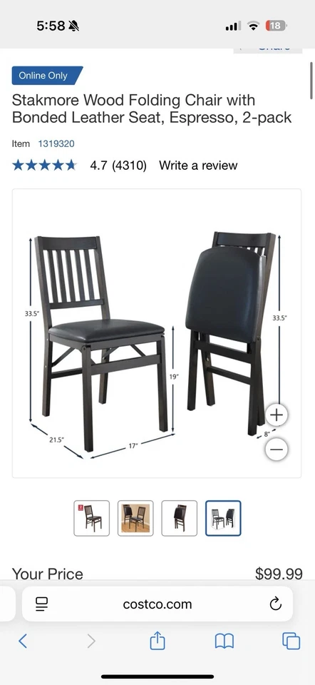 Juego de 3 sillas de comedor de madera con asientos acolchados negros Foto 3 de 4