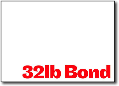 Premium Weight 32Lb Bond White 5'' X 7'' Paper - 500 Sheets