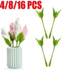 4/8/16x Bloom Napkin Holders Table Green Twist Rose Flower Buds Serviette Holder