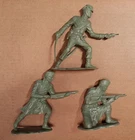 Three Vintage Marx 6 inch UK-EXCLUSIVE Scottish Soldiers plastic figures