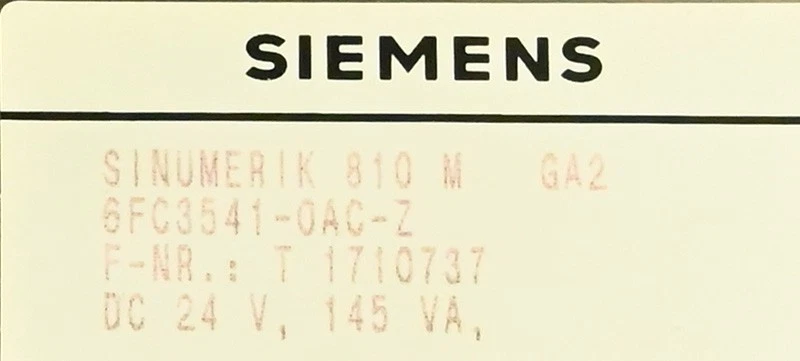 Siemens 6FC3541-0AC-Z Sinumerik 810 M GA2 6FC3 541-0AC-Z 6FC3984-7CE01 Operator - Bild 3 von 3