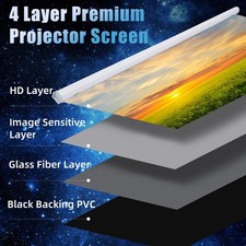 150 Inch Projector Screen Motorized Electric Rising Projector Screen White