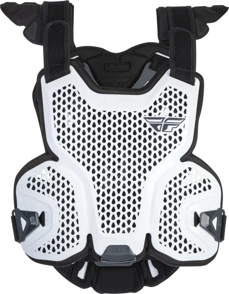 Fly Racing CE Revel Lite Roost Guard MX ATV Chest Protector White  Large/XL