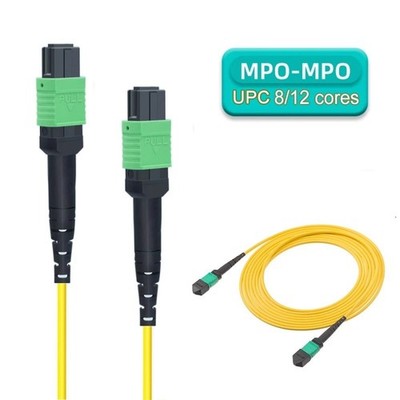 MPO to MPO UPC Fiber Optic Patch Cord 8/12 Core Type B Female OS2 SM Fiber Cable