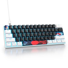 60 Percent Gaming Keyboard 61 Keys Mechanical Keyboard Ultra Compact Wird Key...