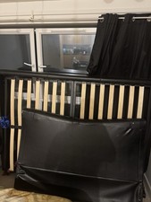 Double ottoman bed frame with headboard (mattress not included)