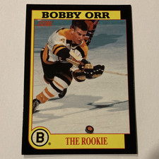 SCORE Bobby Orr Bruins The Rookie Insert Rookie #1 Ice Hockey Card 1991. rookie card picture