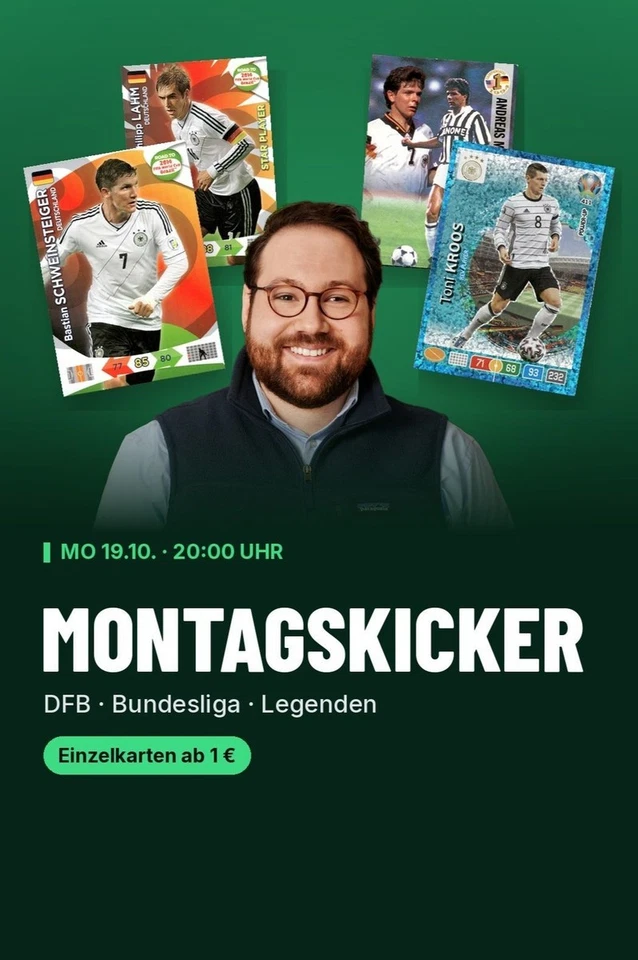 ⚽ Montagskicker | DFB, Bundesliga & Legenden | Einzelkarten ab 1 €