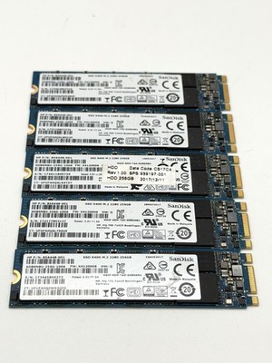 SANDISK SD8SN8U-256G-1006 256GB X400 M.2 2280 SATA III SSD 90%-99% H LOT OF 5