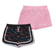 Champion Active Shorts Girls Size 14/16 2-Pack Black Pink