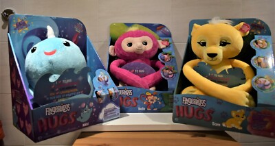 FINGERLINGS HUGS INTERACTIVE SOUNDS SOFT TOY SAM LION NIKKI FISH Or BELLA  MONKEY