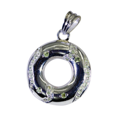 attractive Peridot 925 Sterling Silver Green Pendant genuine supply US gift