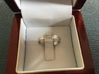 ANTIQUE 10K SOLID WHITE GOLD ENGRAVED RING BAND 2.00 GRAMS SIZE 5.5