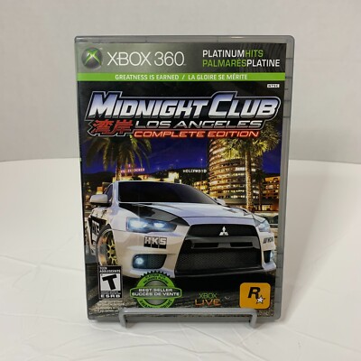 Midnight Club Los Angeles Xbox 360 Good Condition Tested manual included
