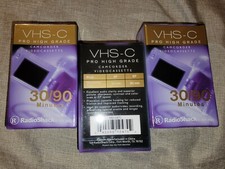 3VHS-C Camcorder 30/90 min Radio Shack Pro High Grade NIP 44-470 PHG-30 Cassette