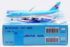 SQ Wings 1:200 Korean Air Boeing 747-400 Diecast Aircraft Model HL7488 Flap Down