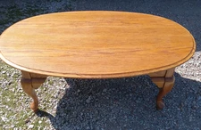 Mid Century Solid Oak Oval Coffee Table  (CT45)