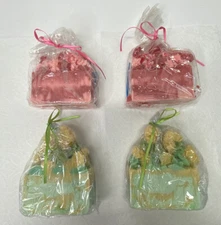 Artisan Handmade All Natural Soaps Set of 4 ASIAN PEAR AND LILY, BAYBERRY DREAM
