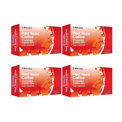 4x Edmark Cafe Rote Hefe Kaffee Cholesterin Fettverbrennung Anti-Aging