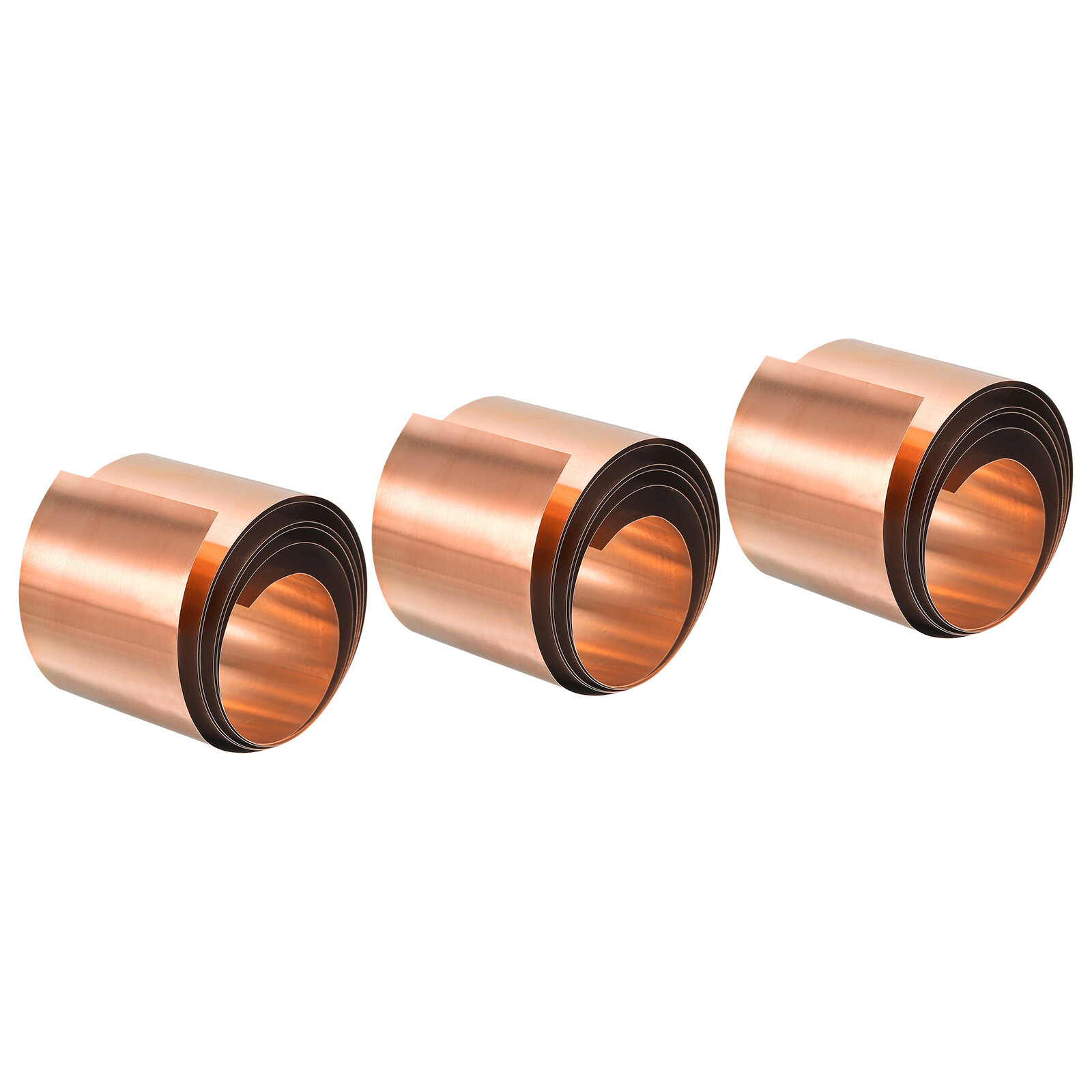 Copper Thin Foil Roll Sheet, 3Pcs 0.1x50x1000mm Pure Copper Foil Sheet