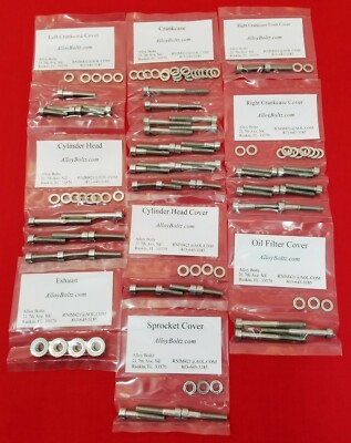 1976-1981 YAMAHA XT500 TT500 POLISHED STAINLESS STEEL ENGINE BOLT SCREW KIT SET
