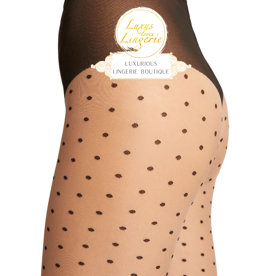 Medias Laetitia de Wolford M negras bastante claras lunares Foto 2 de 3