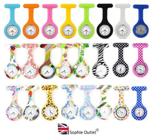 Silicone NURSE WATCH Hospital GP Medical Doctor Vet Fob Watch Uniform Costume UK - Afbeelding 1 van 215