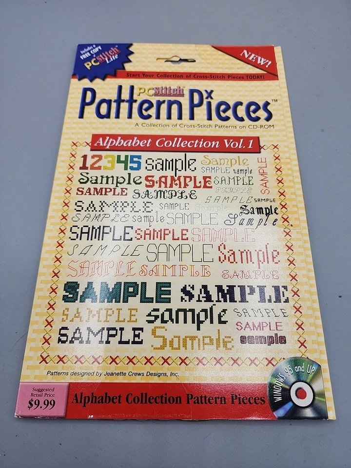 Cross Stitch Pieces PC Stitch Pattern Pieces X 3 Windows 95 and Up 3 CDs - Image 2 of 4