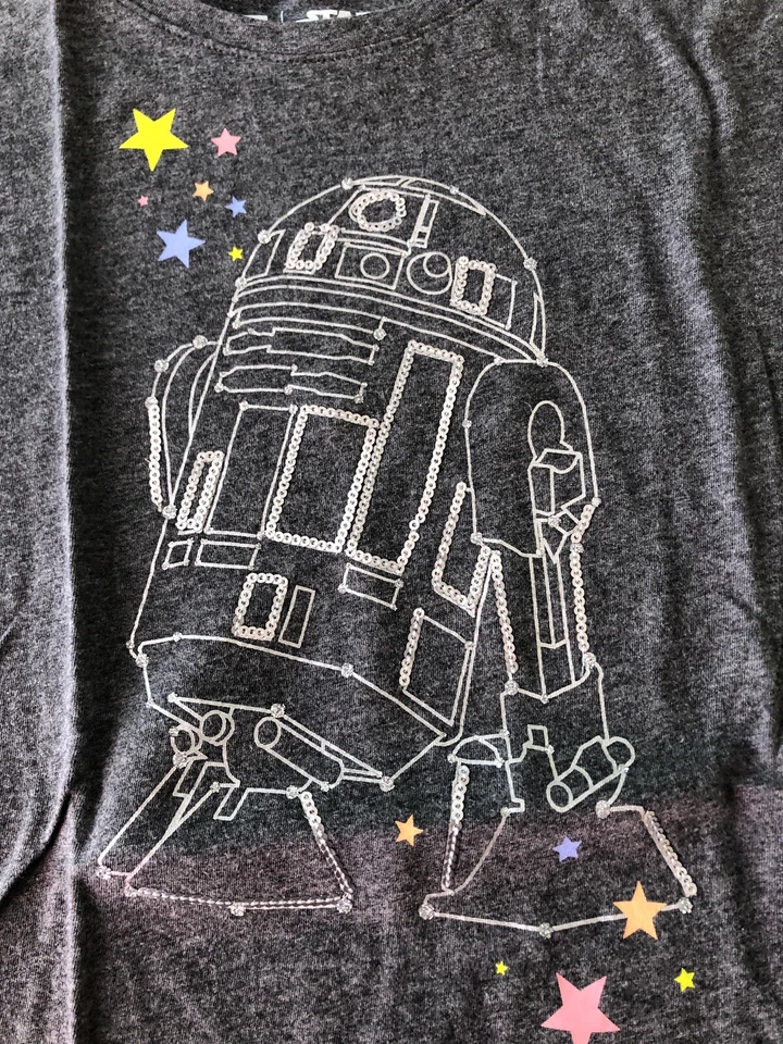 gap kids Star Wars Size Small Top R2D2 gray EUC - Image 2 of 4