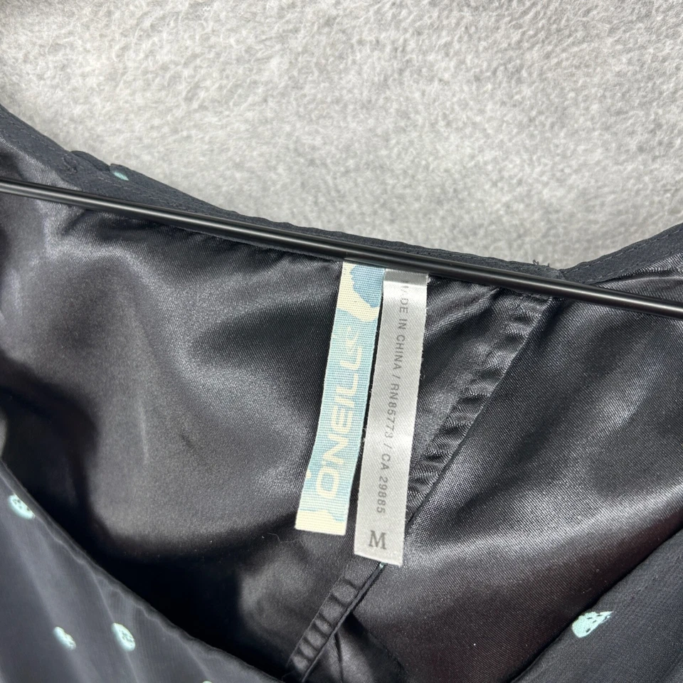 Vestido corto acampanado O'Neill para mujer talla M negro a lunares sin mangas Foto 4 de 4