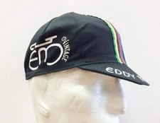 Eddy Merckx Vintage Cycling Cap in Black - Made in Italy by Apis