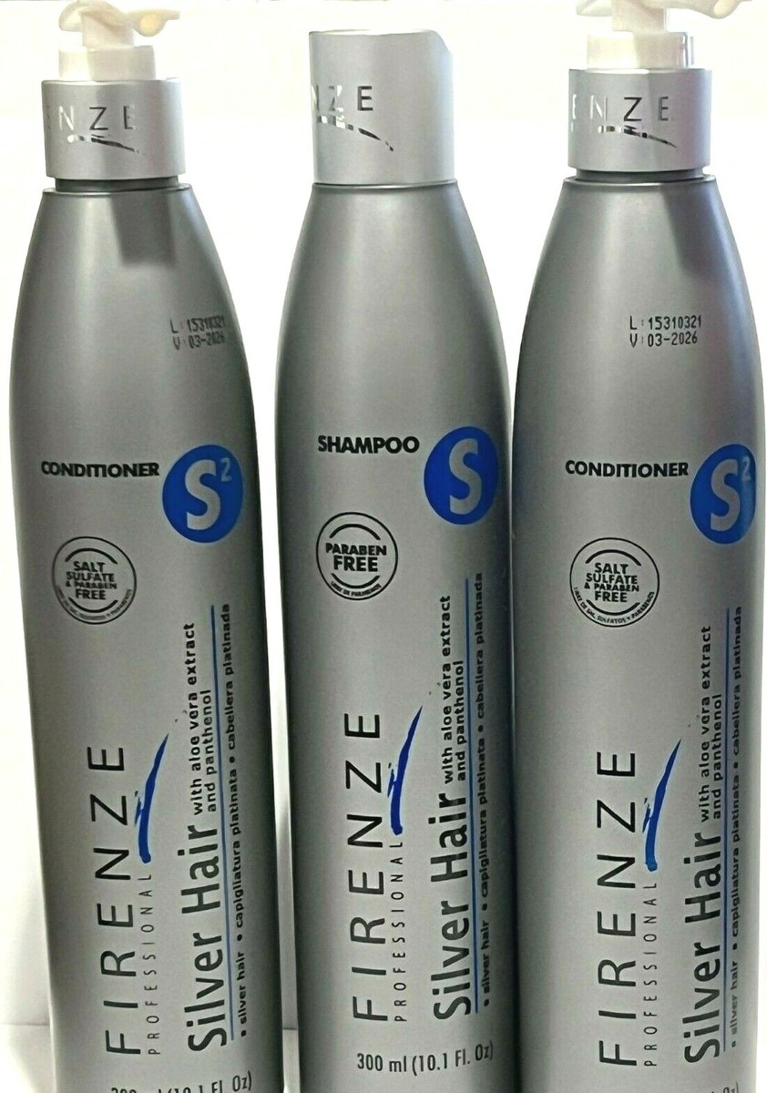 U1R Shampoo Firenze ＋conditioner400ml FIRENZE PROFESSIONAL SILVER HAIR WITH ALOE VERA (1 SHAMPOOS+ 2