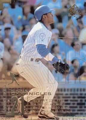 1999 SP Authentic - Home Run Chronicles #HR53 Sammy Sosa  Cubs-