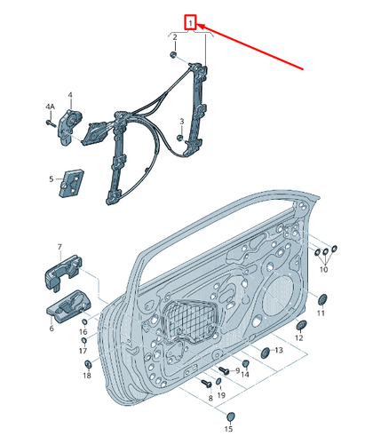 AUDI A1 MK1 Lève-vitre de porte avant gauche 8X3837461A NOUVEAU ORIGINE - Photo 1/2