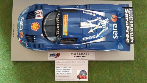 MASERATI MC12 FIA GT ITALIA 2007 # 11 SARA team PLAY 1/18 BBR P1807 voiture mini - Picture 4 of 7
