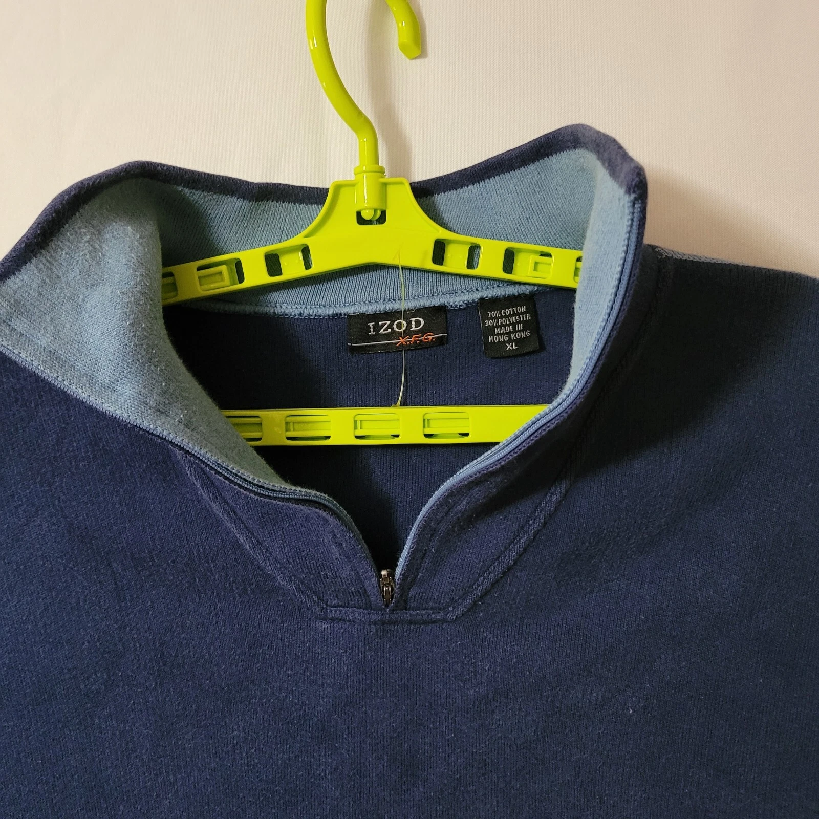 VETEMENTS Felpa da golf pullover Izod XFG da uomo taglia XL blu