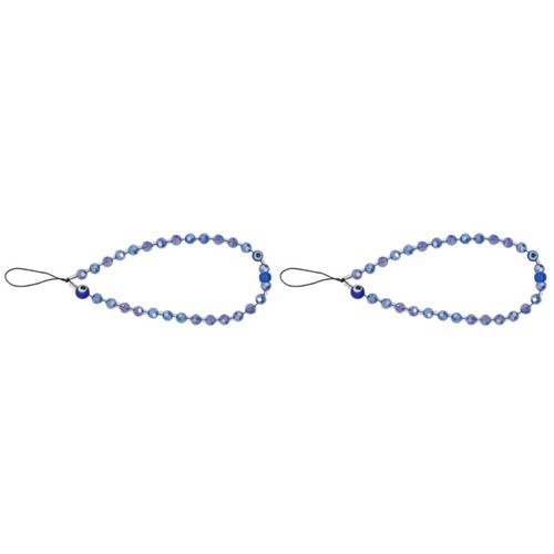 2 PCS Phone Charms Beaded Mobile Cord Miss Strap Handmade Wristlets