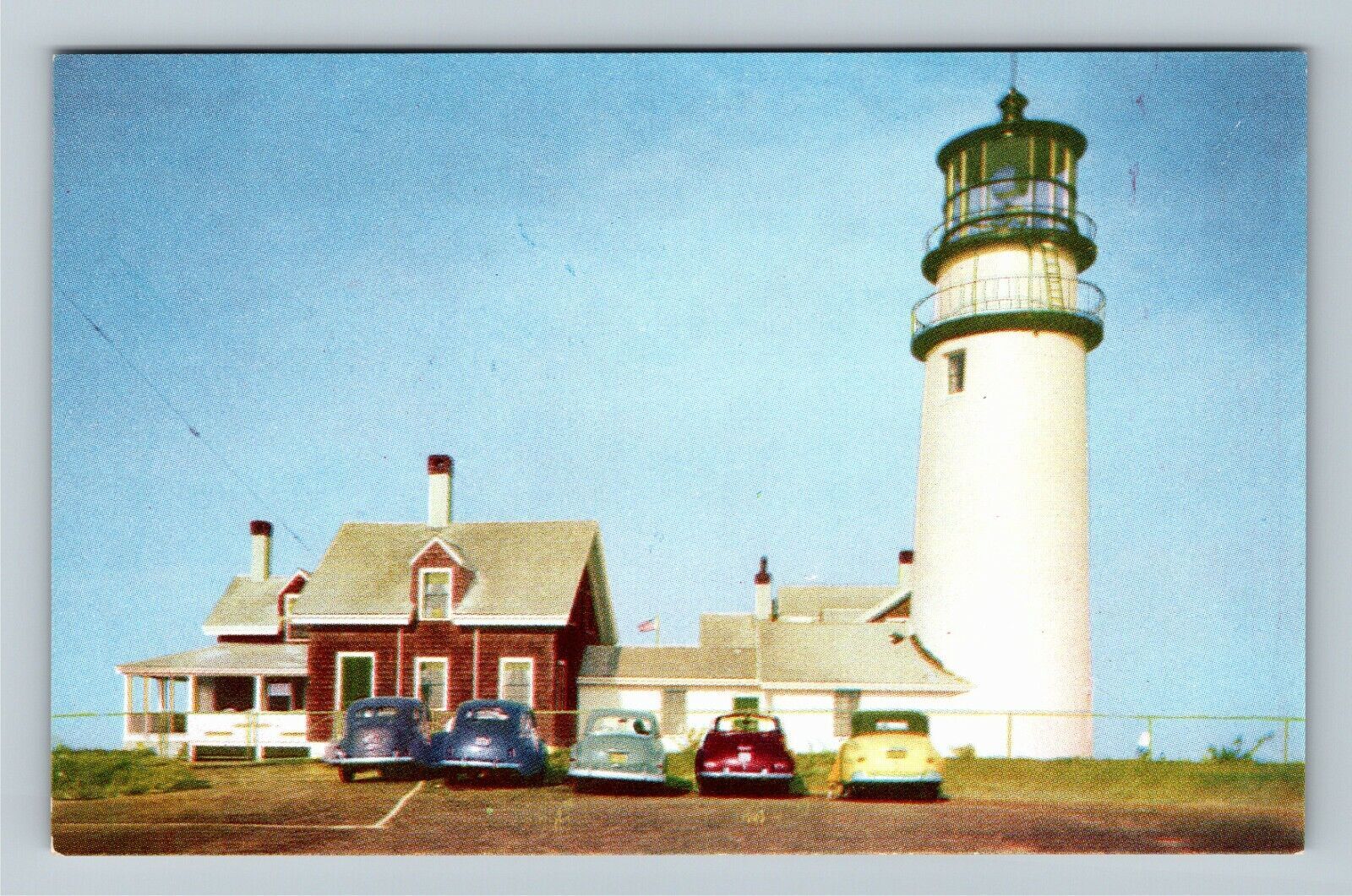 Cape Cod, MA-Massachusetts, Highland Light House, Vintage Postcard