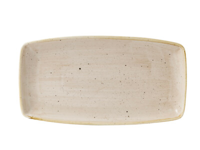 Churchill STONECAST Oblong Plate Nutmeg Cream Platte Porzellan 29,5 x 15 cm