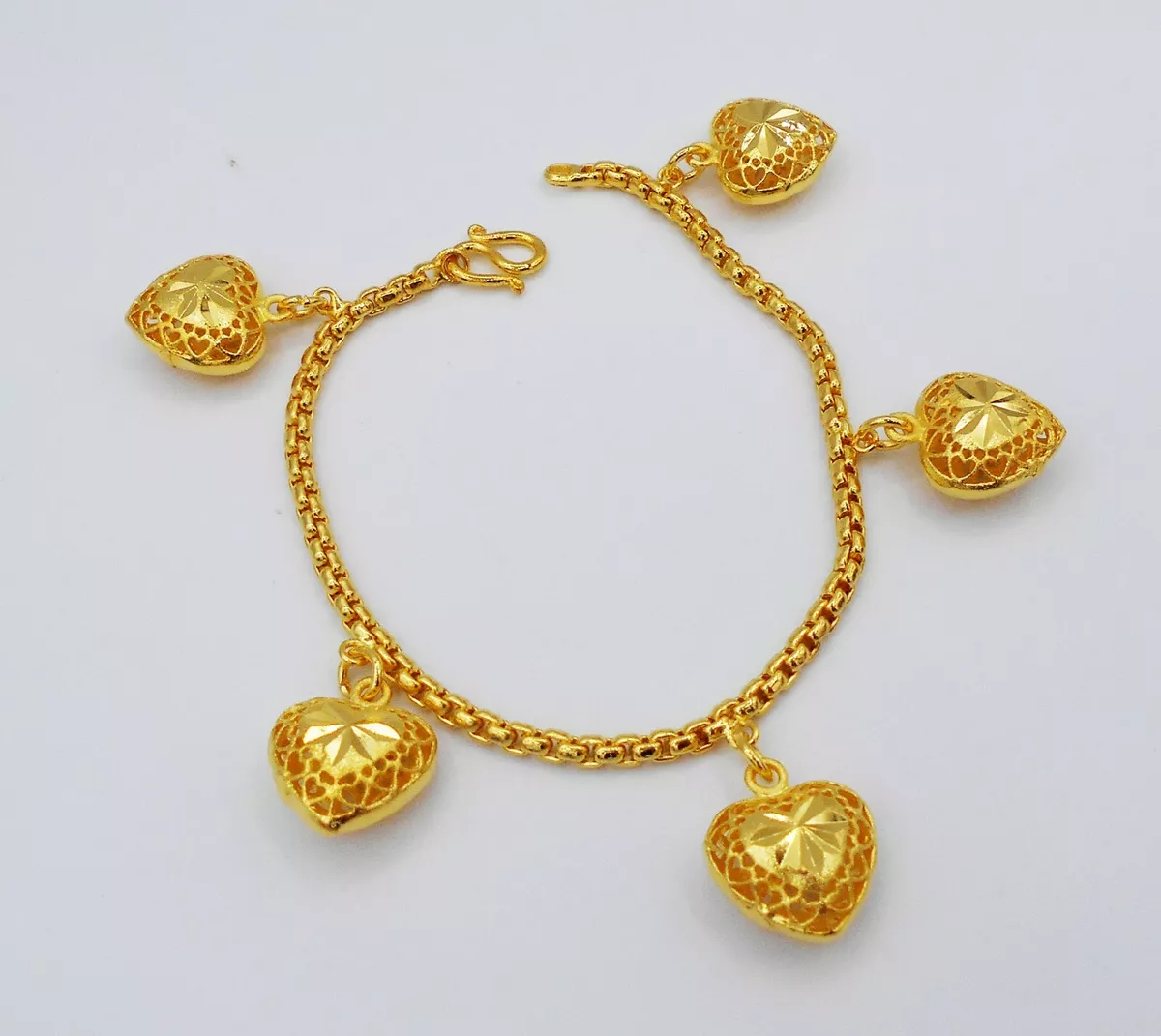 Gold, Jewelry, A Unique Real 22k And 24k Charm Bracelet