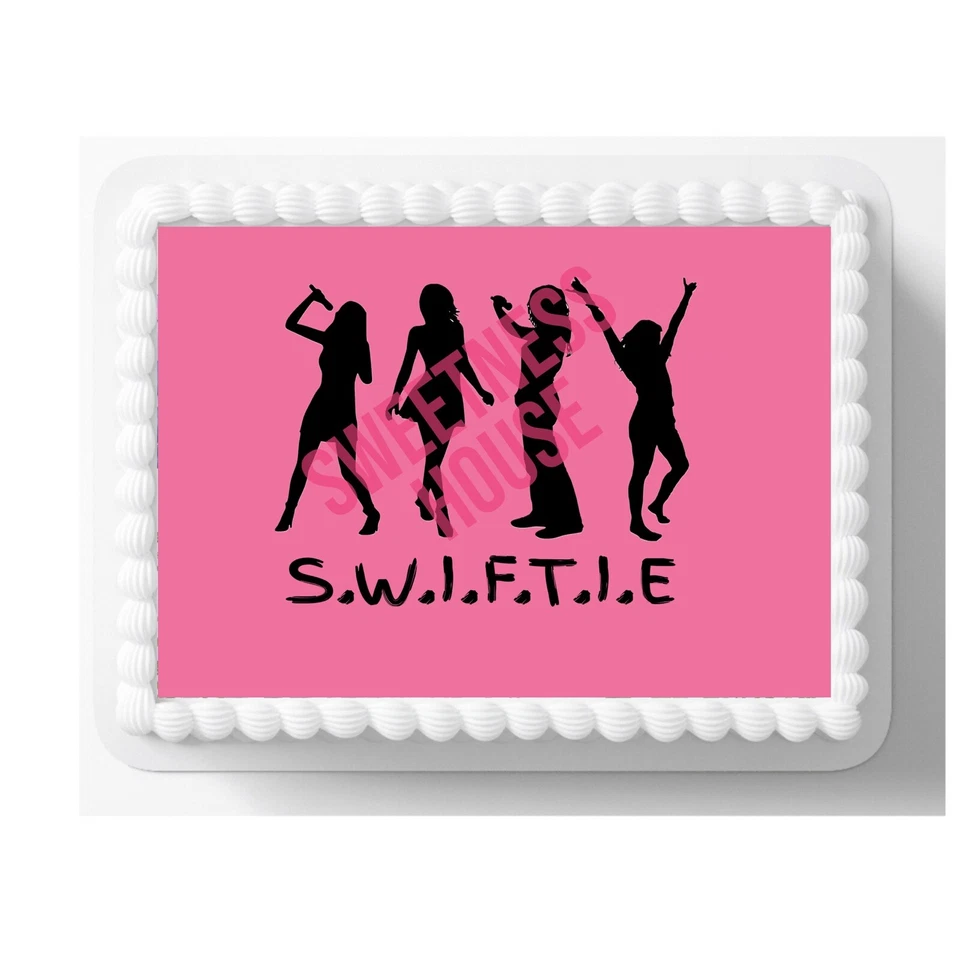 Topper de pastel comestible Swiftie, adornos para cupcakes Taylor Swift Foto 2 de 3