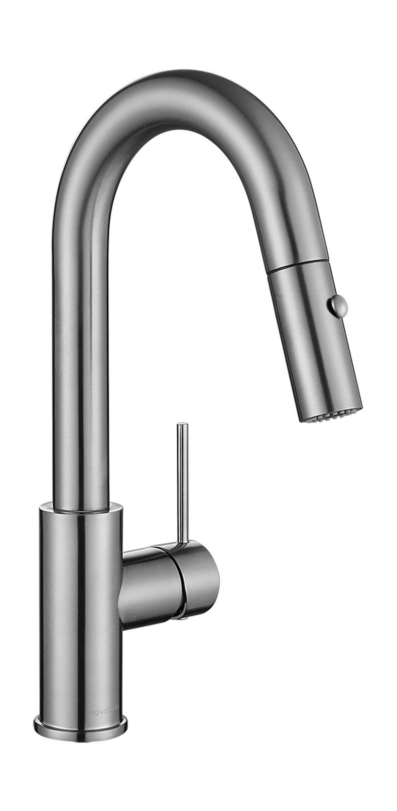 AS59BN Brushed Nickel Bar Faucet or Prep Kitchen Sink Faucet with Pull Down S...