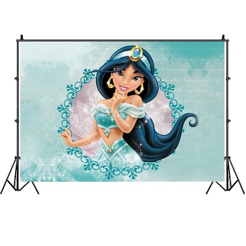 Princess Jasmine Backdrop Girls Happy Birthday Party Photo Background Banner - Picture 9 of 13
