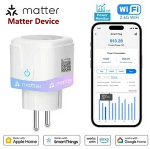 20A EU Fiche intelligente de la matière WiFi Socket Alexa Google Siri HomeKit Mini Adaptateur