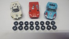 16 .446 AFX Mega G G Tomy SRT Turbo Rear HO SLOT CAR Silicone Tires BLK C2