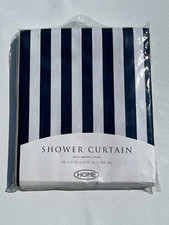 New Navy Cabana Stripe Shower Curtain