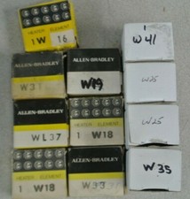 LOT of 11 / ALLEN-BRADLEY W-SERIES THERMAL OVERLOAD HEATER ELEMENTS / LIST BELOW