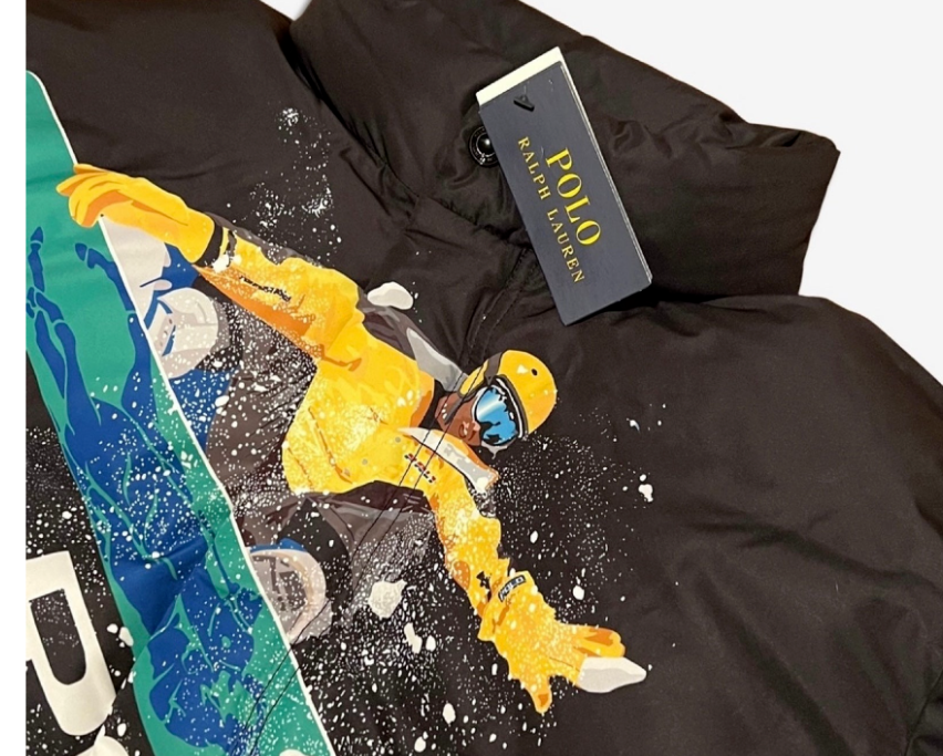【古着PolobyRalphLaurenPRL67USAダウンヒルアルペンスキー Polo Ralph Lauren Men's Multi Color Alpine 92 Ski Graphic Down