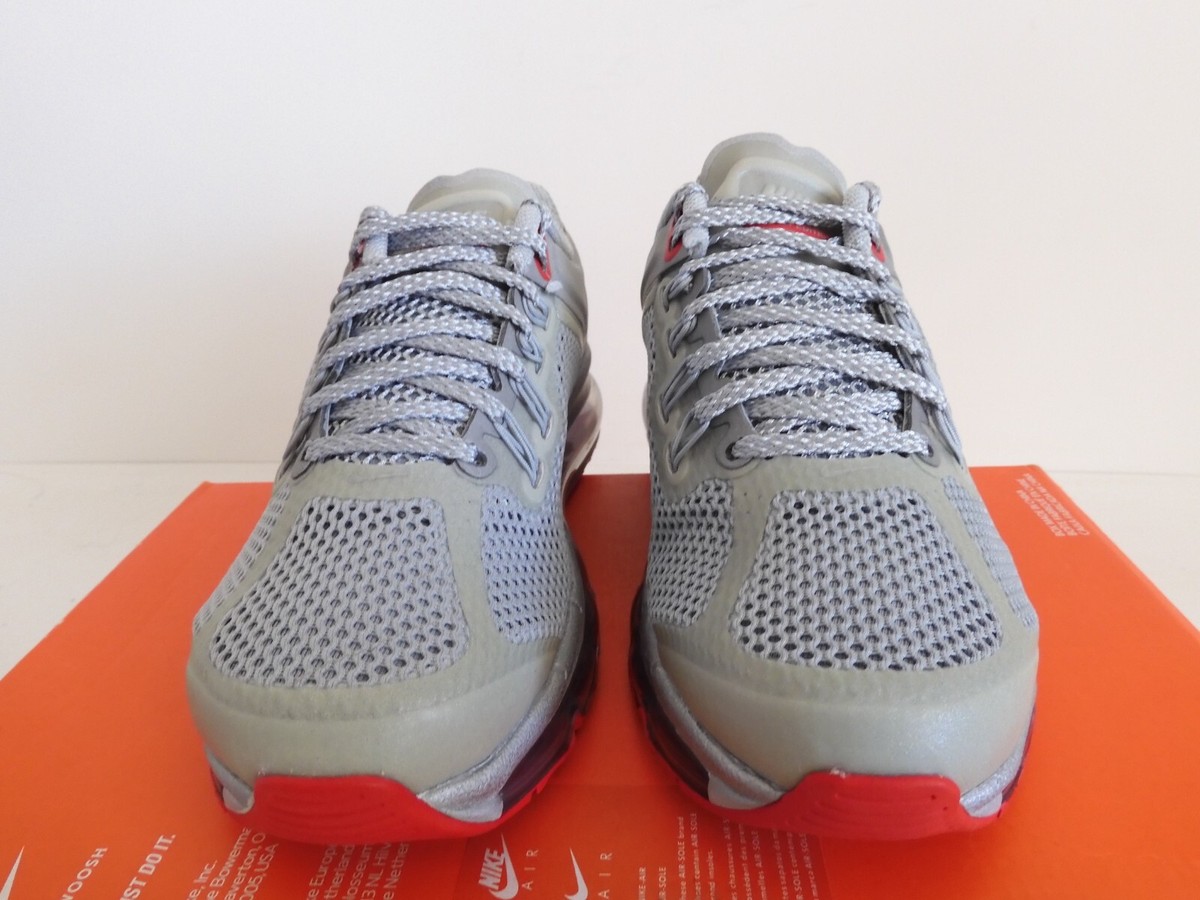 WMNS NIKE AIR MAX + 2013 LE REFLECTIVE SILVER-HYPER RED SZ 6.5  