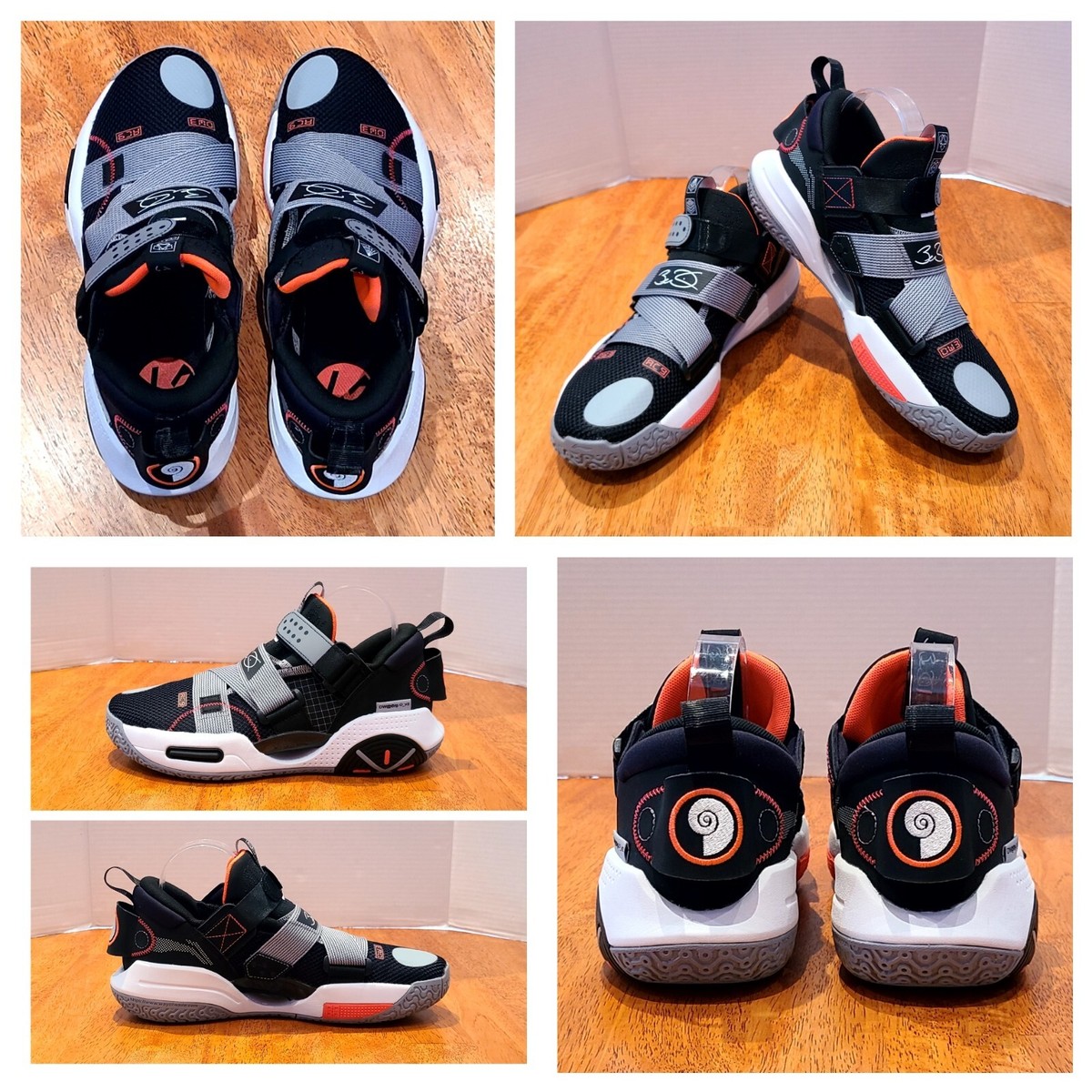 Li-Ning Wade All City 9 V2 Men's Sneakers Size 13 Black Rock/Grey